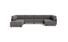 Load image into Gallery viewer, Luna - Sectional - Storm Grey - High Arms - Low Legs
