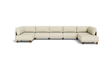 Load image into Gallery viewer, Luna - Sectional - Sunset Beige - High Arms - High Legs
