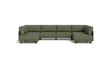 Load image into Gallery viewer, Luna - Sectional - Moss Green - High Arms - Low Legs