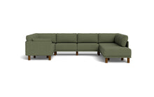 Load image into Gallery viewer, Luna - Sectional - Moss Green - Low Arms - Tall Legs