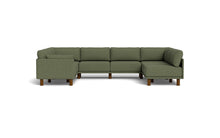Load image into Gallery viewer, Luna - Sectional - Moss Green - Low Arms - Tall Legs