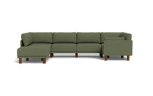 Load image into Gallery viewer, Luna - Sectional - Moss Green - Low Arms - Tall Legs