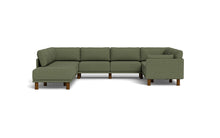 Load image into Gallery viewer, Luna - Sectional - Moss Green - Low Arms - Tall Legs