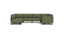 Load image into Gallery viewer, Luna - Sectional - Moss Green - Low Arms - Tall Legs