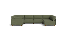 Load image into Gallery viewer, Luna - Sectional - Moss Green - Low Arms - Low Legs