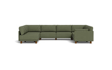 Load image into Gallery viewer, Luna - Sectional - Moss Green - Low Arms - Low Legs