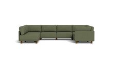 Load image into Gallery viewer, Luna - Sectional - Moss Green - High Arms - Low Legs