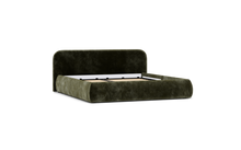 Load image into Gallery viewer, Ara Bed - King - Upholstered - Sage - Storage