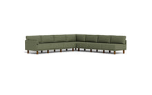 Load image into Gallery viewer, Luna - Sectional - Moss Green - Low Arms - Tall Legs