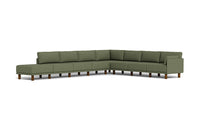 Load image into Gallery viewer, Luna - Sectional - Moss Green - Low Arms - Tall Legs