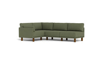 Load image into Gallery viewer, Luna - Sectional - Moss Green - Low Arms - Tall Legs