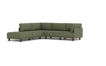 Load image into Gallery viewer, Luna - Sectional - Moss Green - High Arms - Low Legs