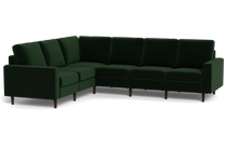 Load image into Gallery viewer, Altus - Sectional - Emerald - Square Arms