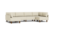 Load image into Gallery viewer, Luna - Sectional - Sunset Beige - High Arms - Tall Legs