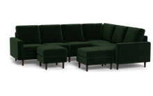 Load image into Gallery viewer, Altus - Sectional - Emerald - Square Arms