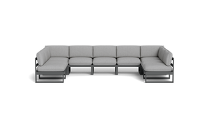 Mistral - Sectional - Pebble - Ellipse - Silver Shade