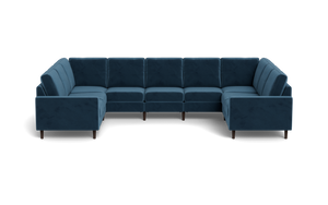 Altus - Sectional - Sapphire - Square Arms