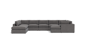REFURBISHED - Ciello XL - Sectional - Storm Grey - Regular Arms