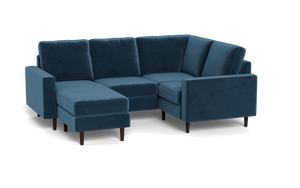 Altus - Sectional - Sapphire - Square Arms