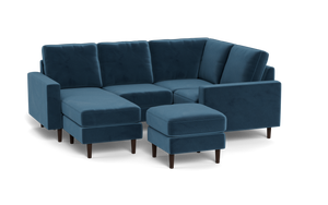 Altus - Sectional - Sapphire - Square Arms