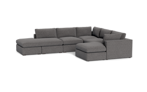REFURBISHED - Ciello XL - Sectional - Storm Grey - Regular Arms