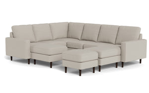 REFURBISHED - Altus - Sectional - Latte - Square Arms