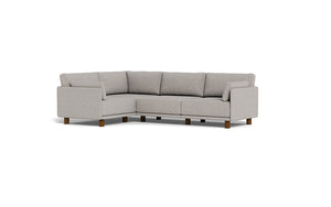 Luna - Sectional - Dream Grey - Low Arms - Low Legs