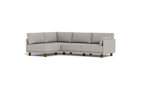 Luna - Sectional - Dream Grey - Low Arms - Low Legs