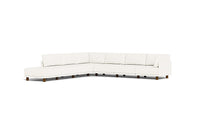 Load image into Gallery viewer, Luna - Sectional - Snowdrift - High Arms - Low Legs
