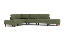 Load image into Gallery viewer, Luna - Sectional - Moss Green - High Arms - Tall Legs
