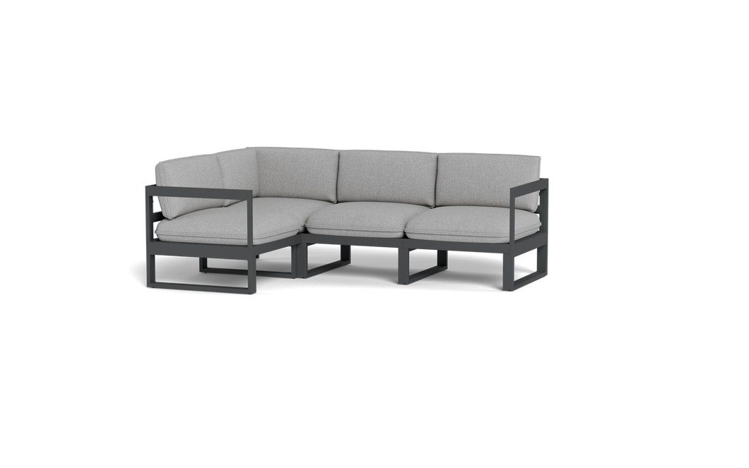 Mistral - Sectional - Pebble - Ellipse - Silver Shade