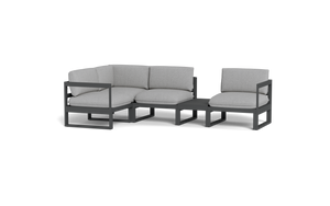 Mistral - Sectional - Pebble - Ellipse - Silver Shade