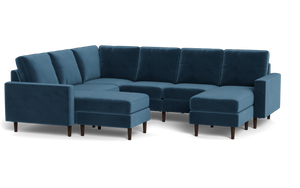 Altus - Sectional - Sapphire - Square Arms