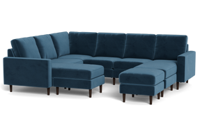 Altus - Sectional - Sapphire - Square Arms