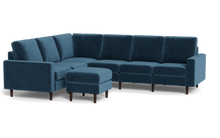 Load image into Gallery viewer, Altus - Sectional - Sapphire - Square Arms
