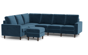 Altus - Sectional - Sapphire - Square Arms