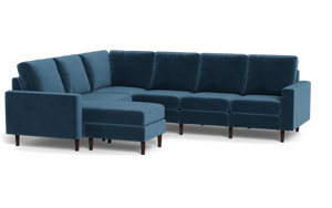 Altus - Sectional - Sapphire - Square Arms