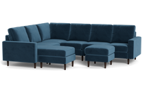 Load image into Gallery viewer, Altus - Sectional - Sapphire - Square Arms

