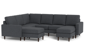 Altus - Sectional - Slate - Square Arms