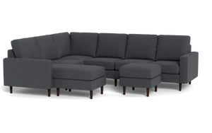 Altus - Sectional - Slate - Square Arms