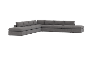 REFURBISHED - Ciello XL - Sectional - Storm Grey - Regular Arms
