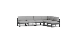 Mistral - Sectional - Pebble - Ellipse - Silver Shade