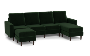 Altus - Sofa - Emerald - Square Arms