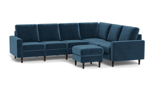 Altus - Sectional - Sapphire - Square Arms