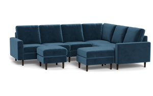 Altus - Sectional - Sapphire - Square Arms