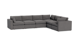 REFURBISHED - Ciello XL - Sectional - Storm Grey - Regular Arms