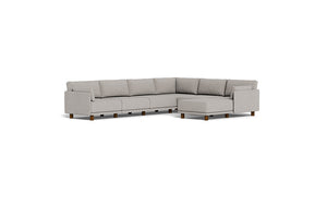 Luna - Sectional - Dream Grey - Low Arms - Low Legs