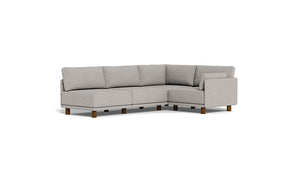 Luna - Sectional - Dream Grey - Low Arms - Low Legs