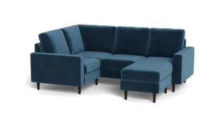 Altus - Sectional - Sapphire - Square Arms