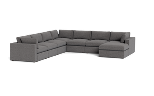 REFURBISHED - Ciello XL - Sectional - Storm Grey - Regular Arms